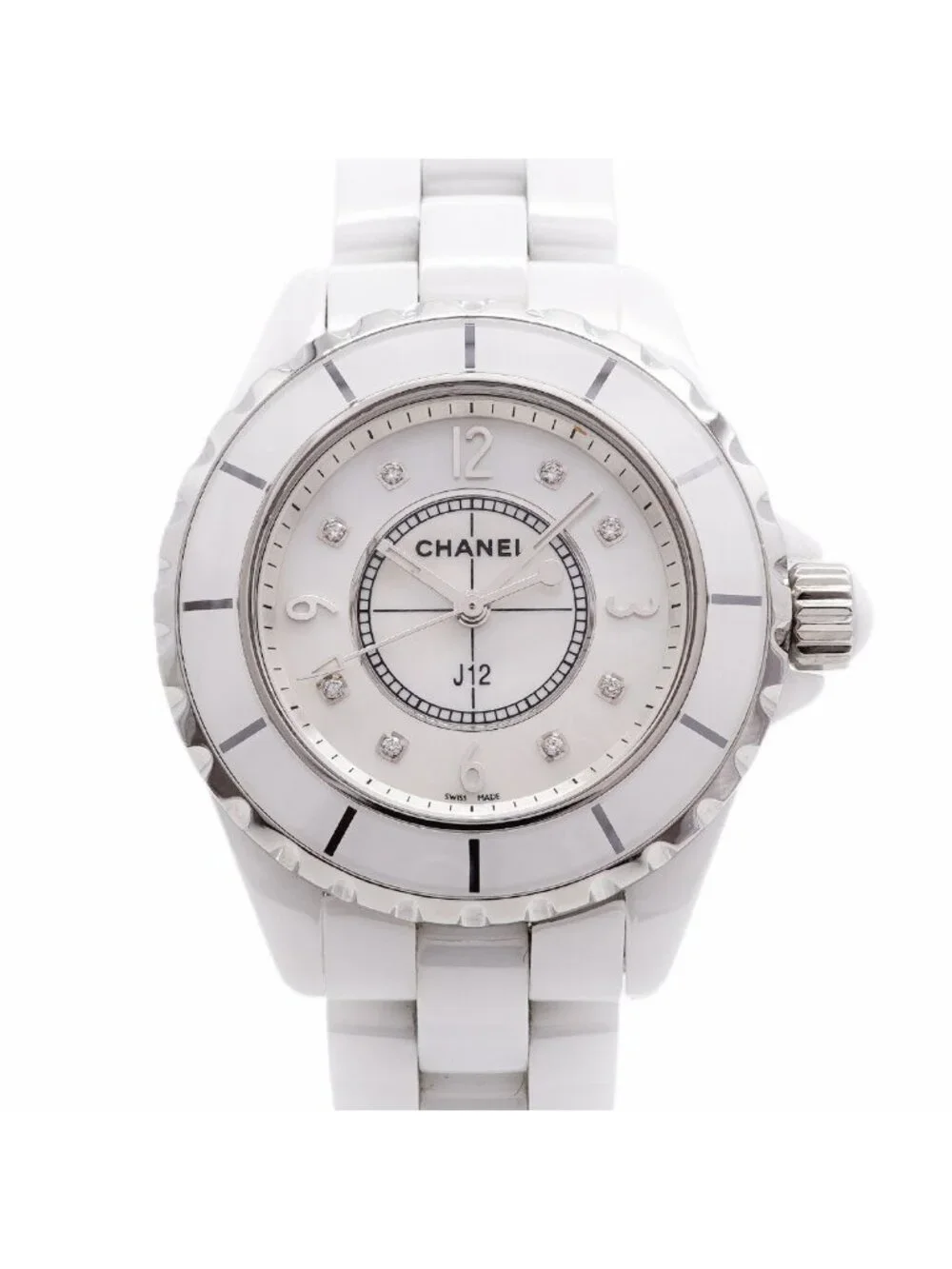 Chanel Diamond White Dial Watch